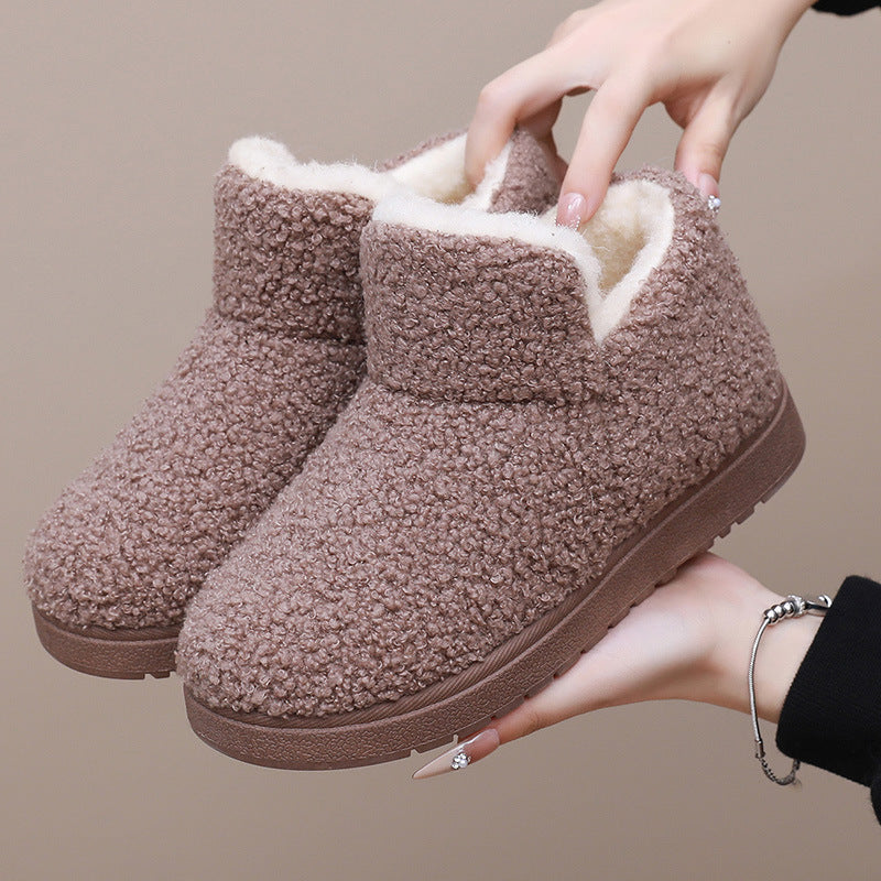 Luna | Refined Fleece-Lined Ankle Slipper Boots