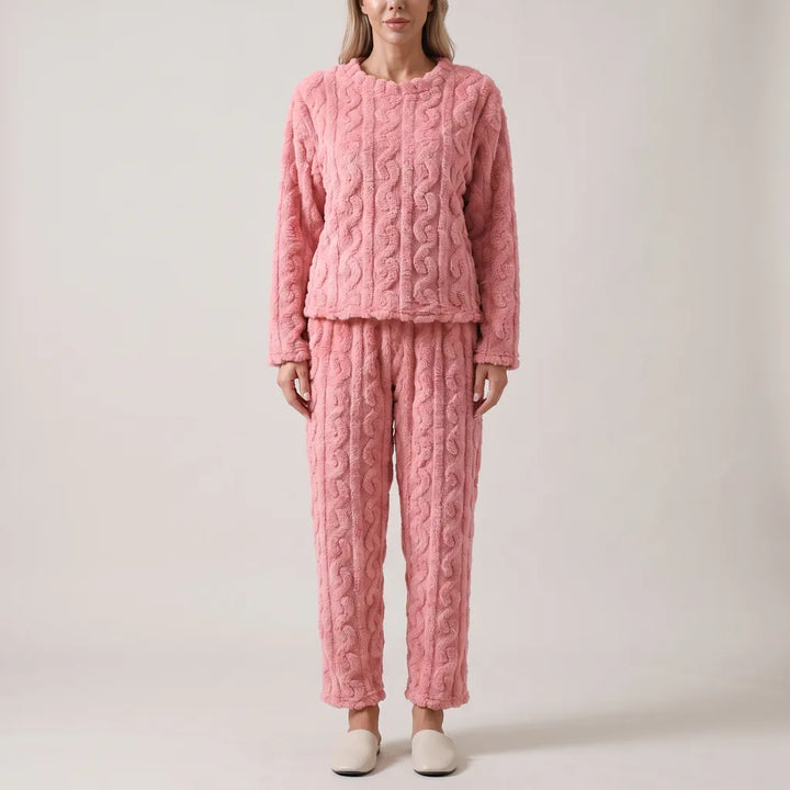 Lyla | Effortless Cable Knit Fleece Ladies Pyjamas Set