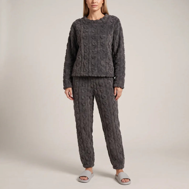 Lyla | Effortless Cable Knit Fleece Ladies Pyjamas Set