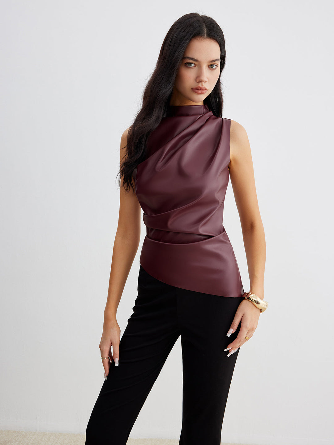 Lyla | Timeless High Neck Sleeveless Party Top
