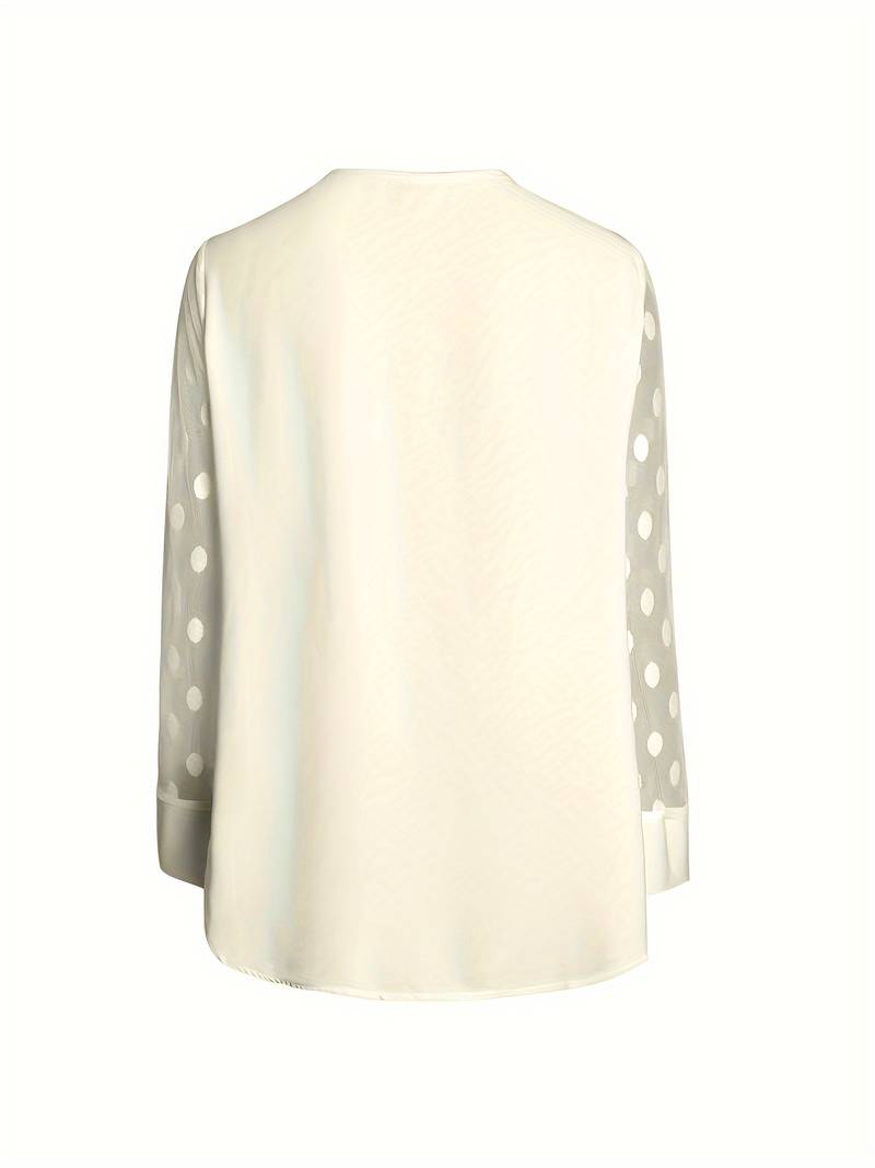 Lyra | Timeless Polka Dot Sheer Sleeve Party Top