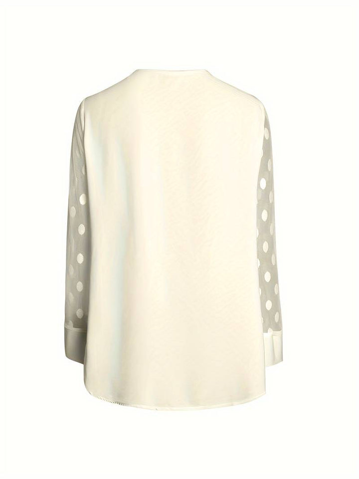 Lyra | Timeless Polka Dot Sheer Sleeve Party Top
