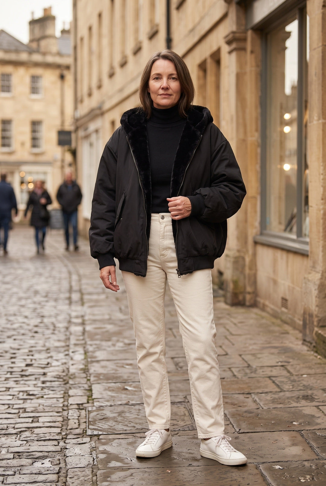 Mabel | Elegant Hooded Faux Fur Coat with Oversized Fit