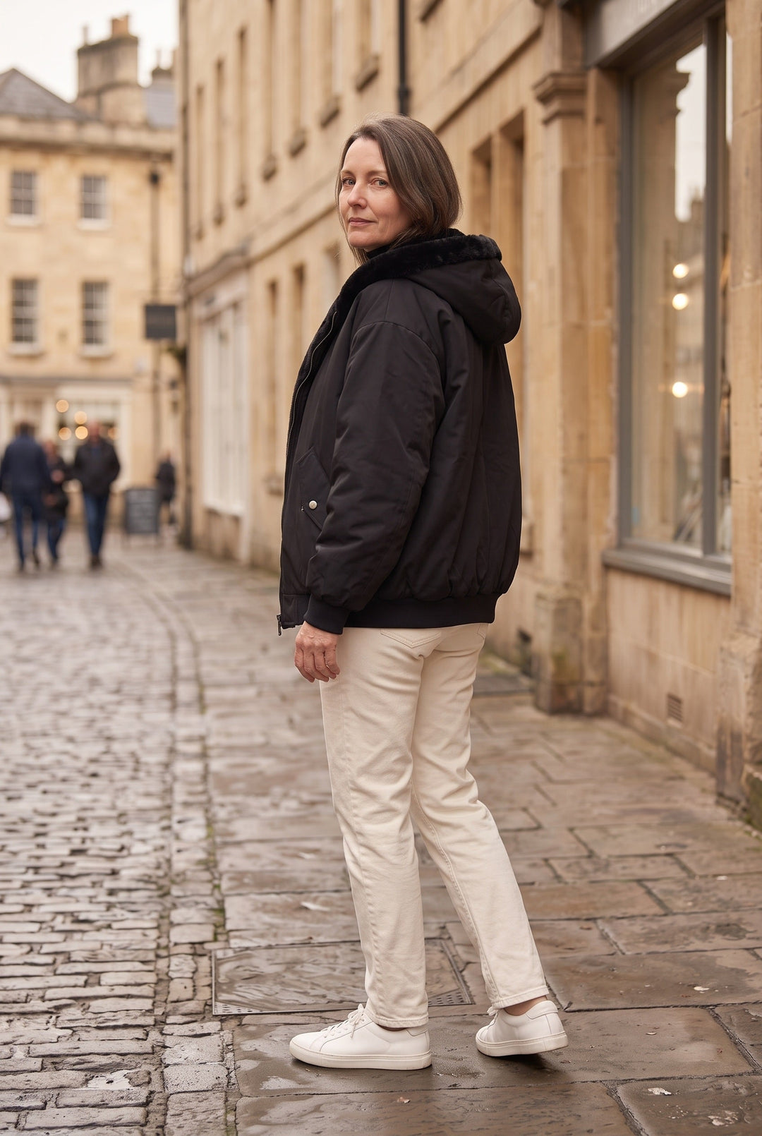 Mabel | Elegant Hooded Faux Fur Coat with Oversized Fit