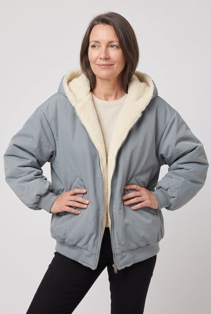 Mabel | Elegant Hooded Faux Fur Coat with Oversized Fit