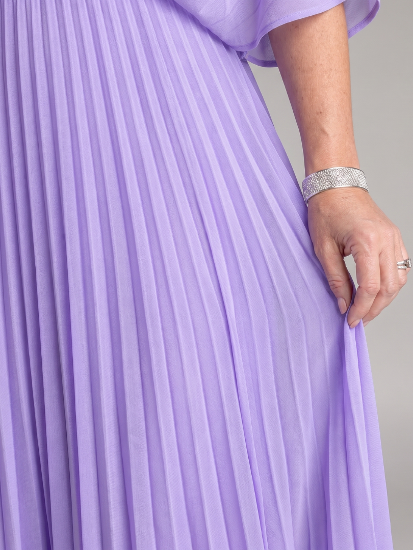 Maeve | Effortless Pleated V Neck Christmas Party Dress