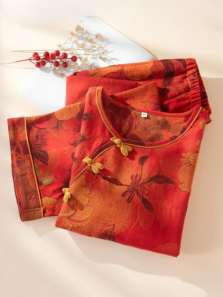 Maisie | Cosy Floral Print Ladies Pyjamas Set