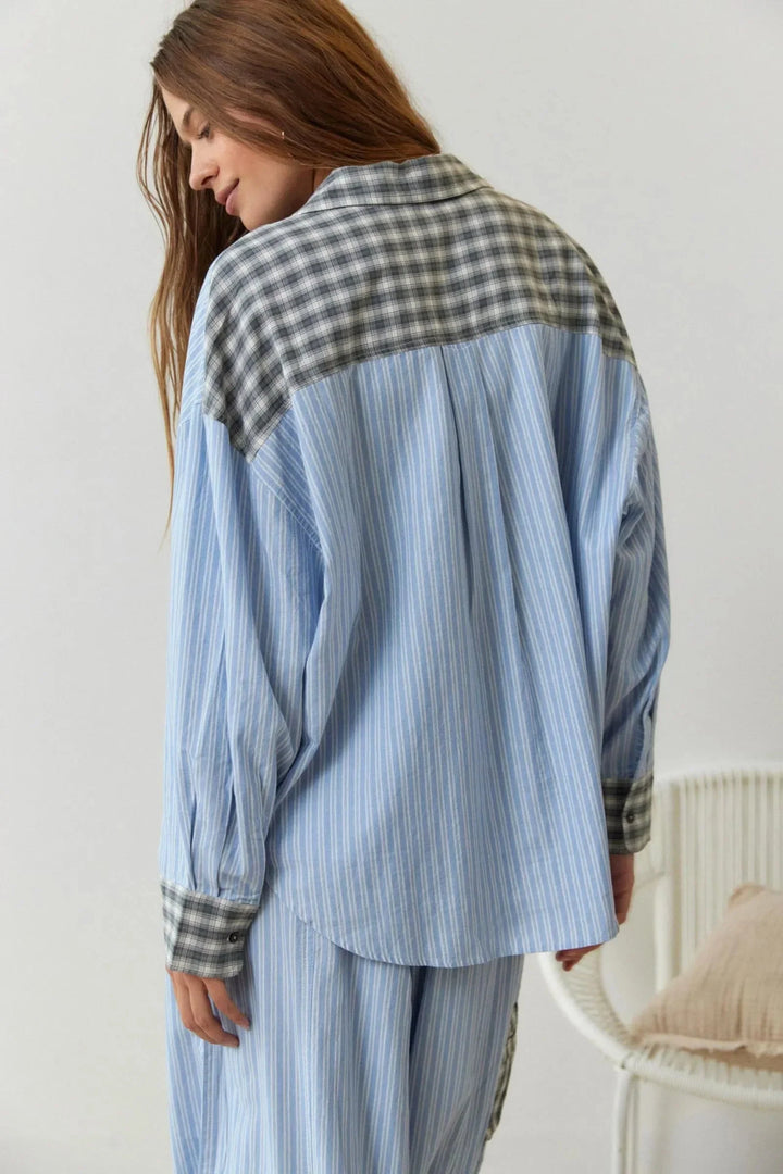 Maisie | Sophisticated Striped Ladies Pyjamas Shirt Set