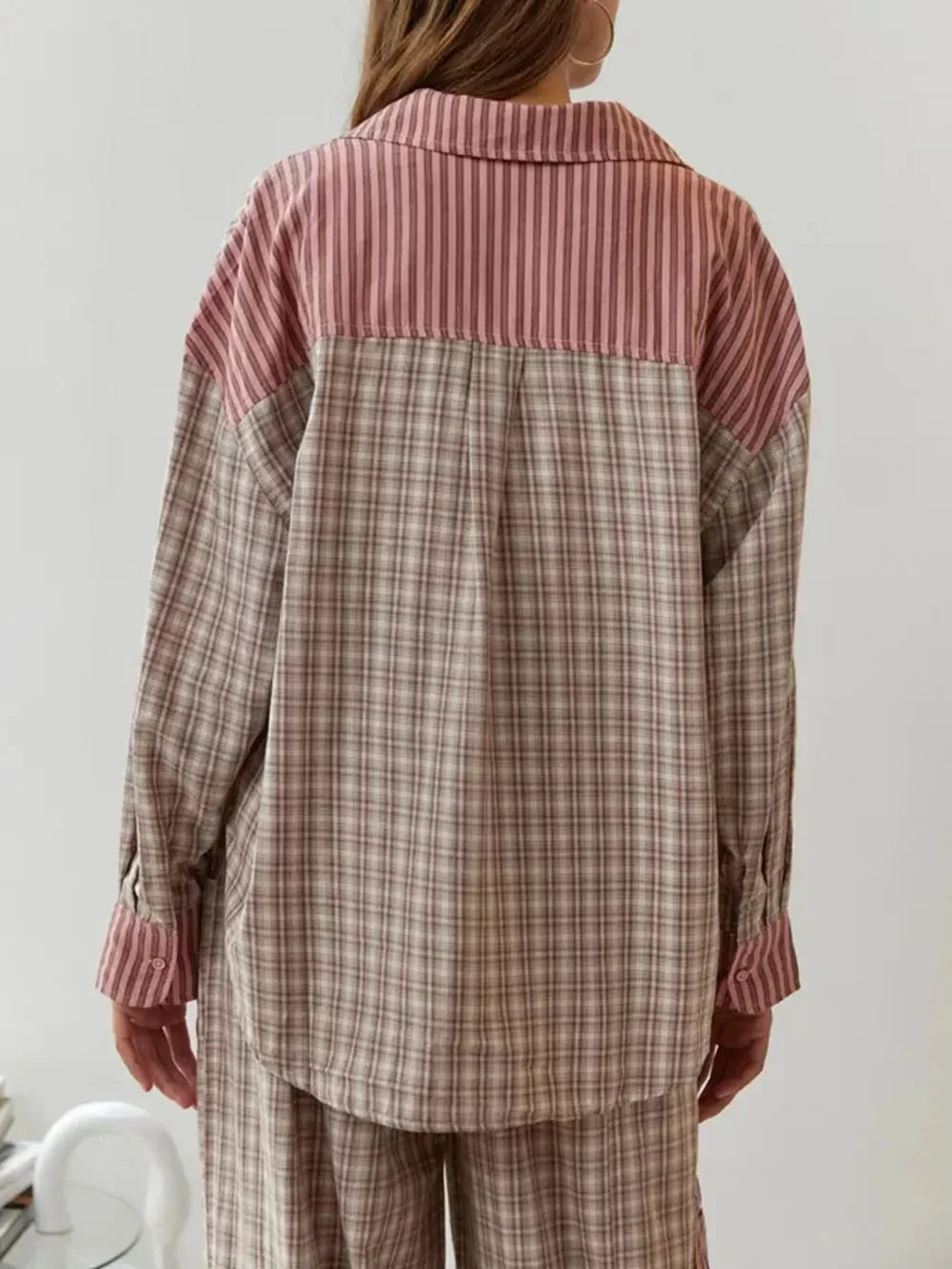 Maisie | Sophisticated Striped Ladies Pyjamas Shirt Set