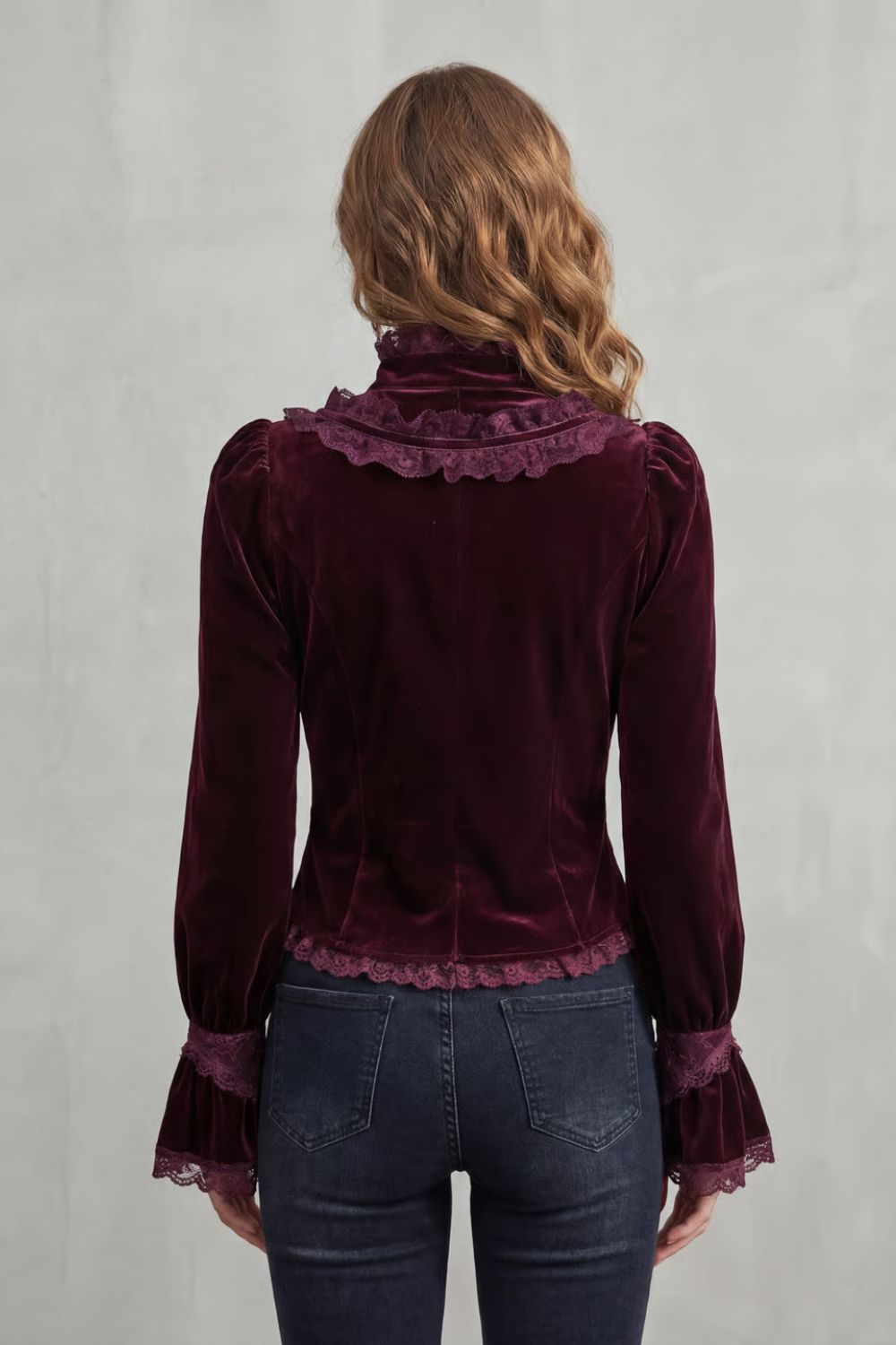 Maria | Polished Ruffled Lace Victorian Party Top