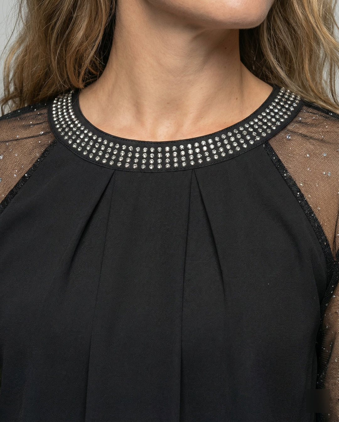 Maria | Refined Embellished Long Sleeve Party Top