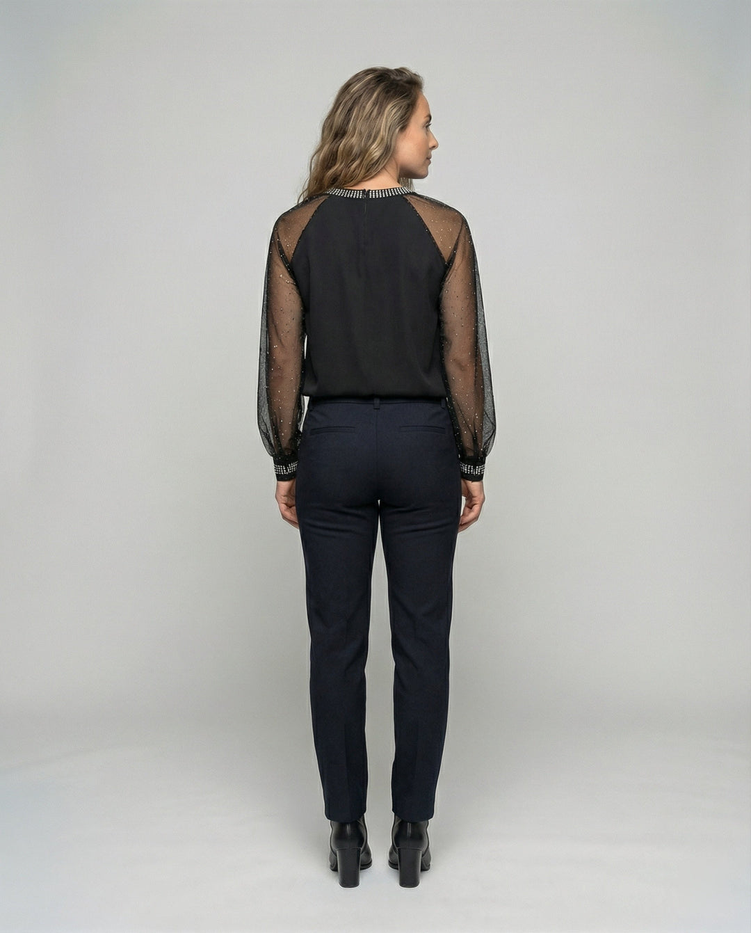Maria | Refined Embellished Long Sleeve Party Top