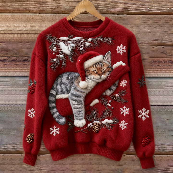 Matilda | Stylish Festive Cat Christmas Jumper for Women