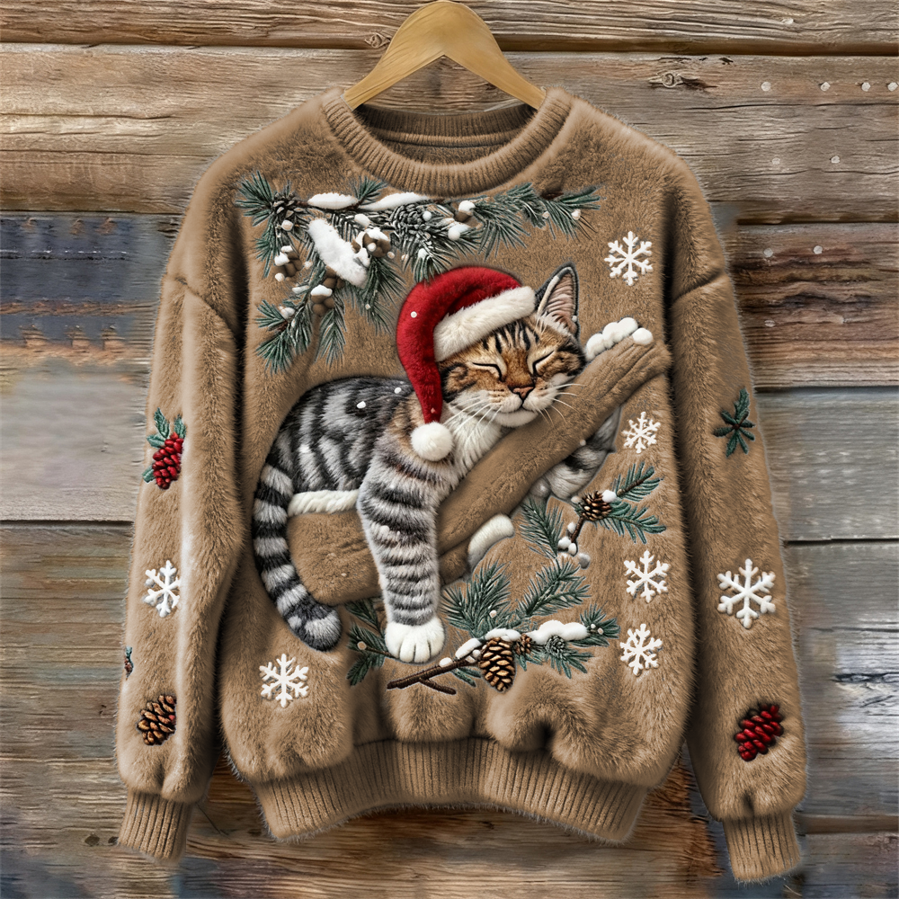 Matilda | Stylish Festive Cat Christmas Jumper for Women