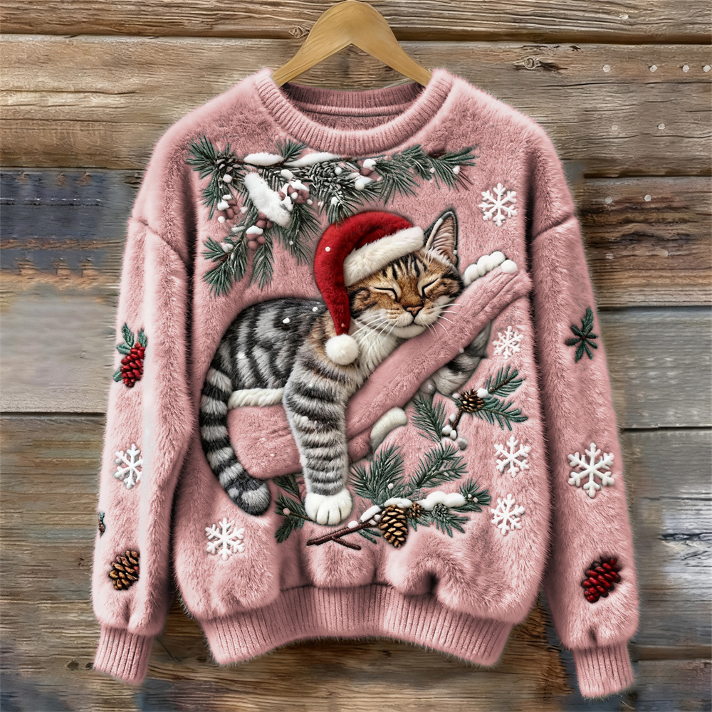 Matilda | Stylish Festive Cat Christmas Jumper for Women