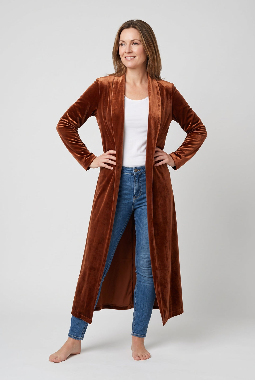 Maya | Elegant Plush Kimono Dressing Gown