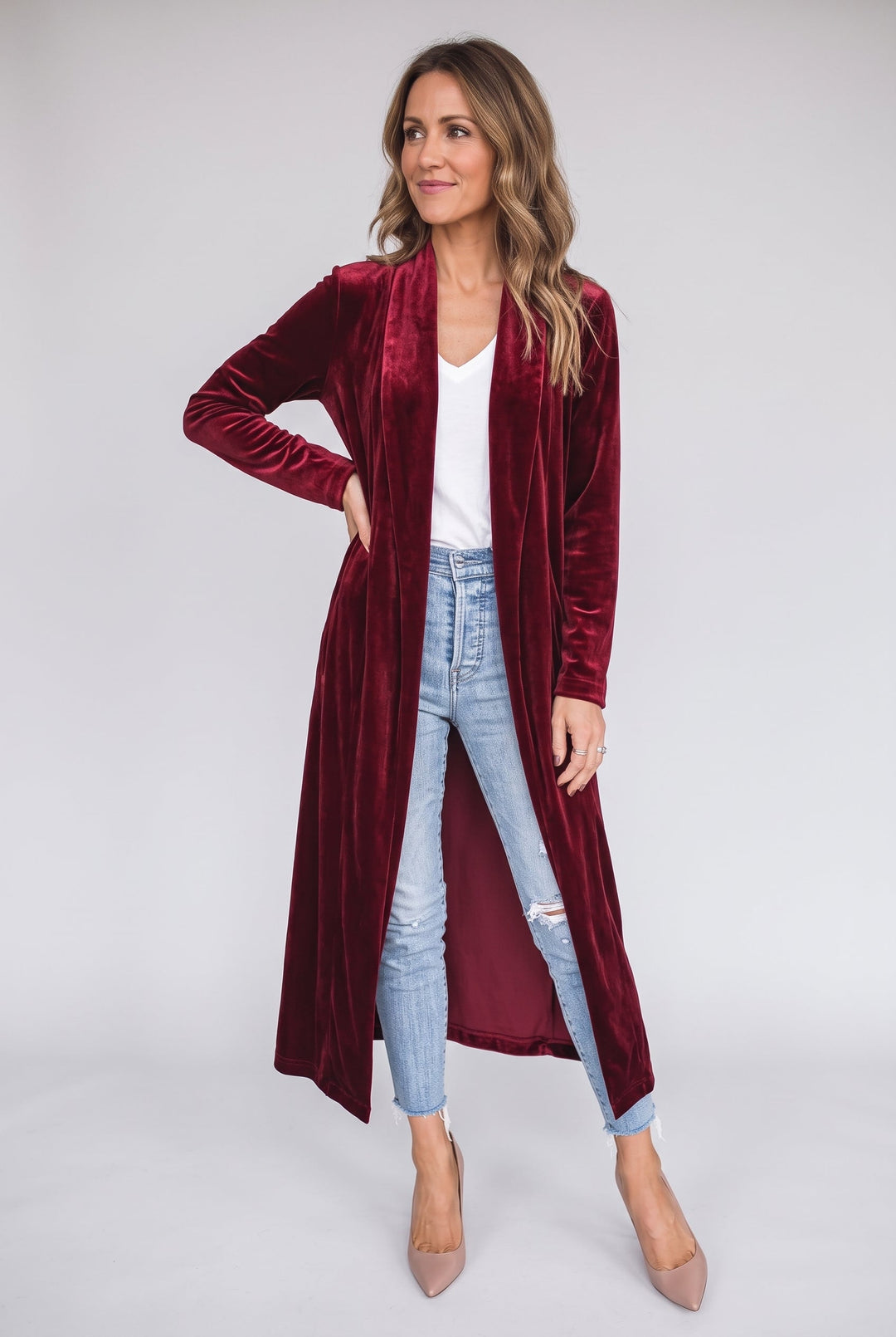 Maya | Elegant Plush Kimono Dressing Gown