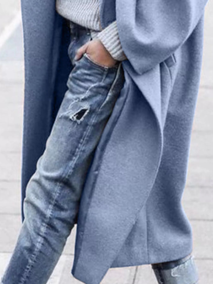 Maya | Polished Oversized Wide Sleeve Long Coat