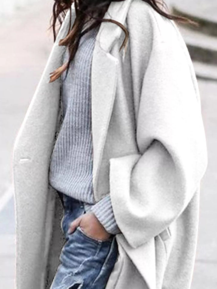 Maya | Polished Oversized Wide Sleeve Long Coat