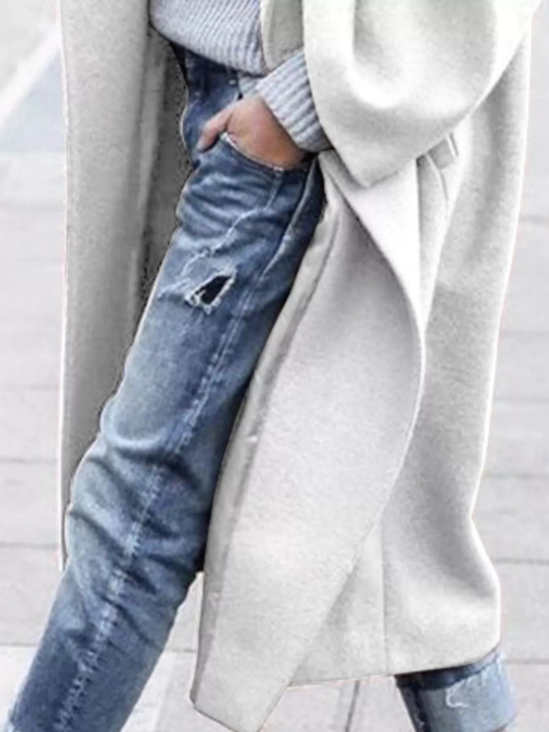 Maya | Polished Oversized Wide Sleeve Long Coat