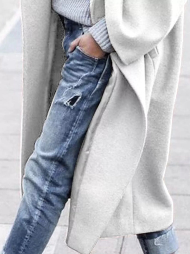 Maya | Polished Oversized Wide Sleeve Long Coat