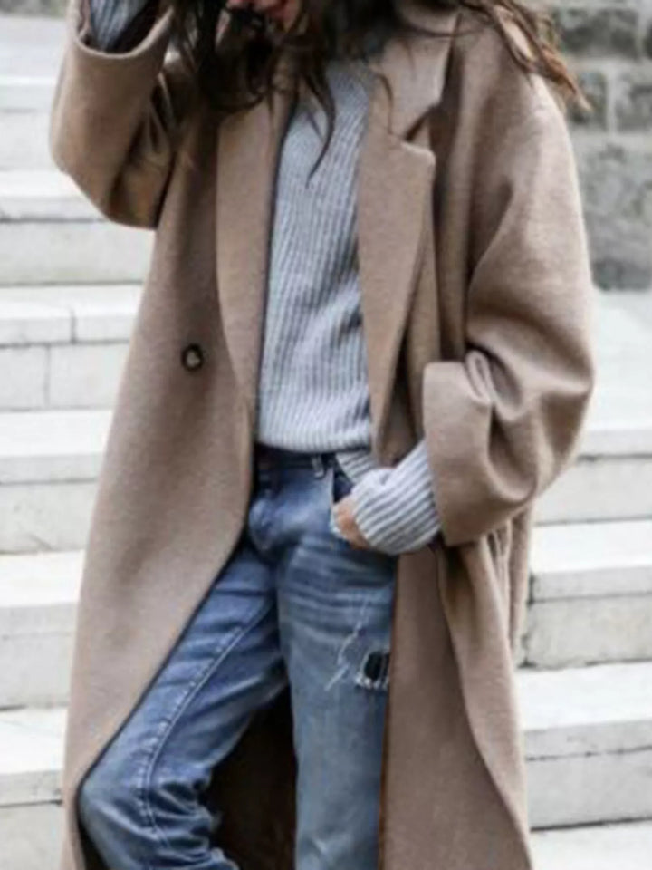 Maya | Polished Oversized Wide Sleeve Long Coat