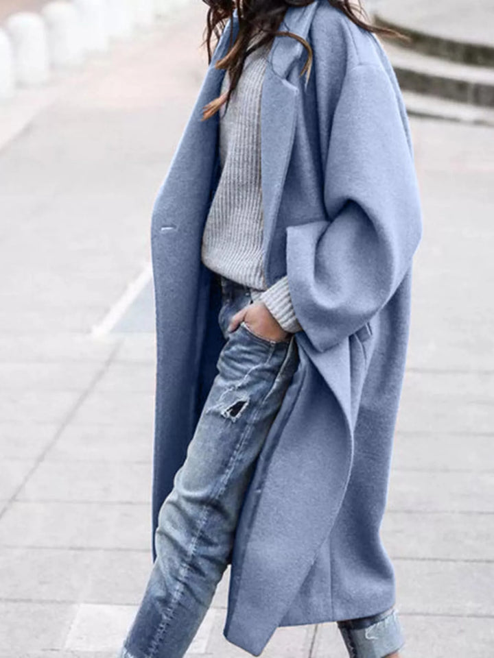Maya | Polished Oversized Wide Sleeve Long Coat