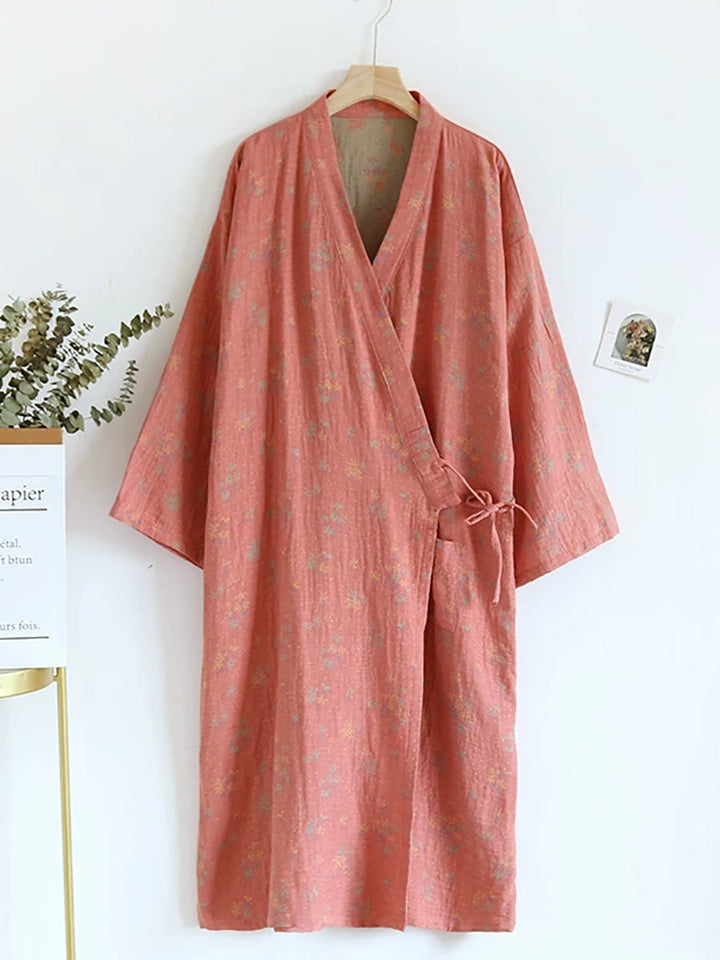 Maya | Refined Floral Butterfly Kimono Ladies Dressing Gowns