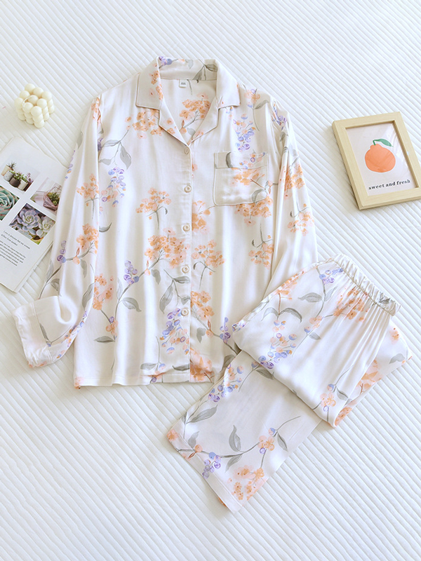 Mila | Effortless Floral Long Sleeve Ladies Pyjamas
