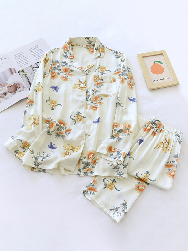 Mila | Effortless Floral Long Sleeve Ladies Pyjamas