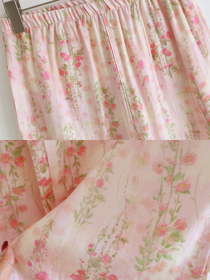 Mila | Effortless Floral Wrap Ladies Pyjamas Set