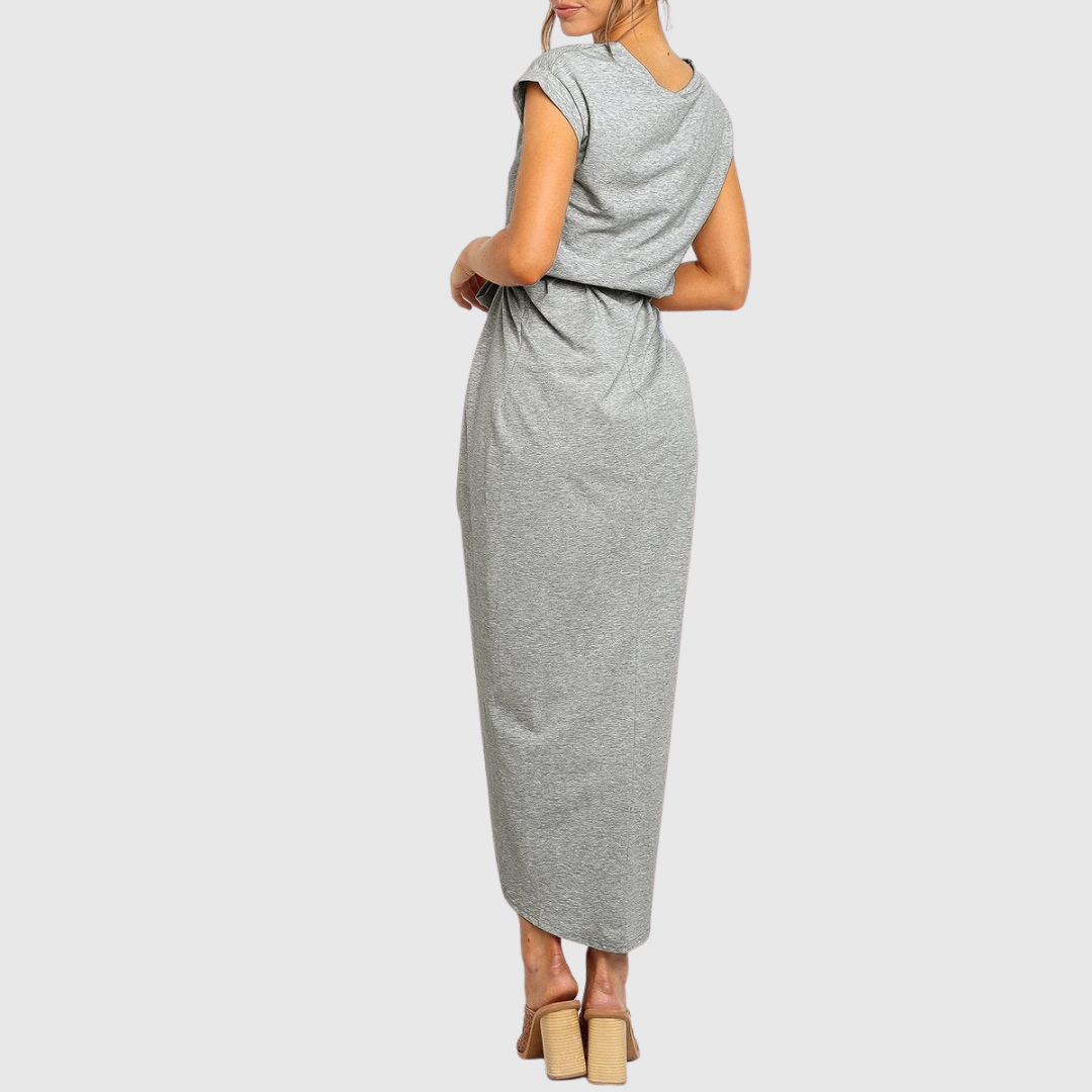Millie | Polished Tie-Waist Midi Jumper Dress