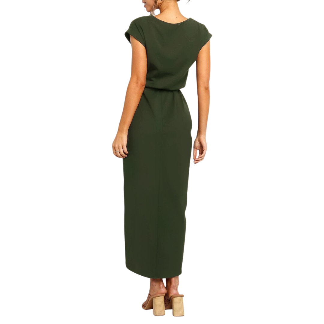 Millie | Polished Tie-Waist Midi Jumper Dress