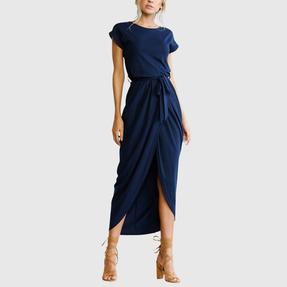 Millie | Polished Tie-Waist Midi Jumper Dress