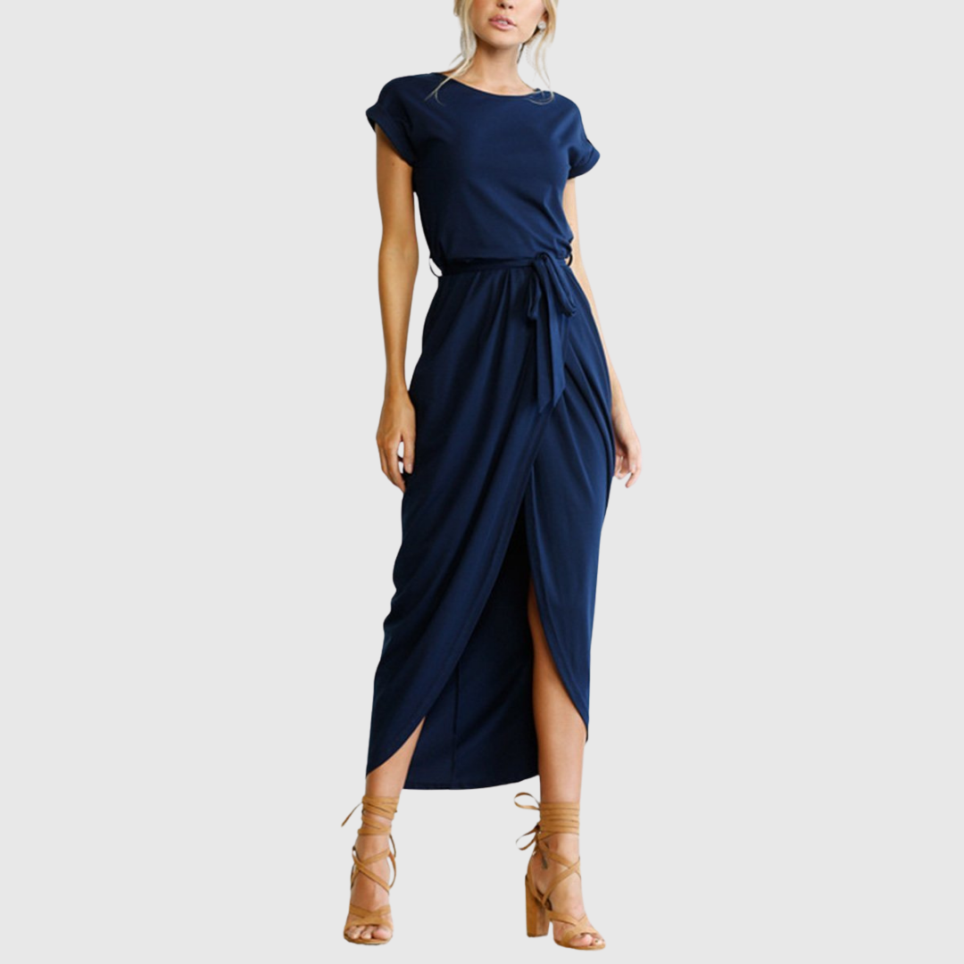 Millie | Polished Tie-Waist Midi Jumper Dress