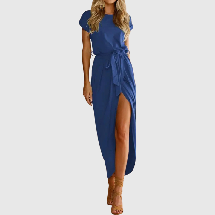 Millie | Polished Tie-Waist Midi Jumper Dress