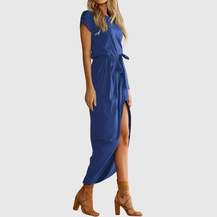 Millie | Polished Tie-Waist Midi Jumper Dress