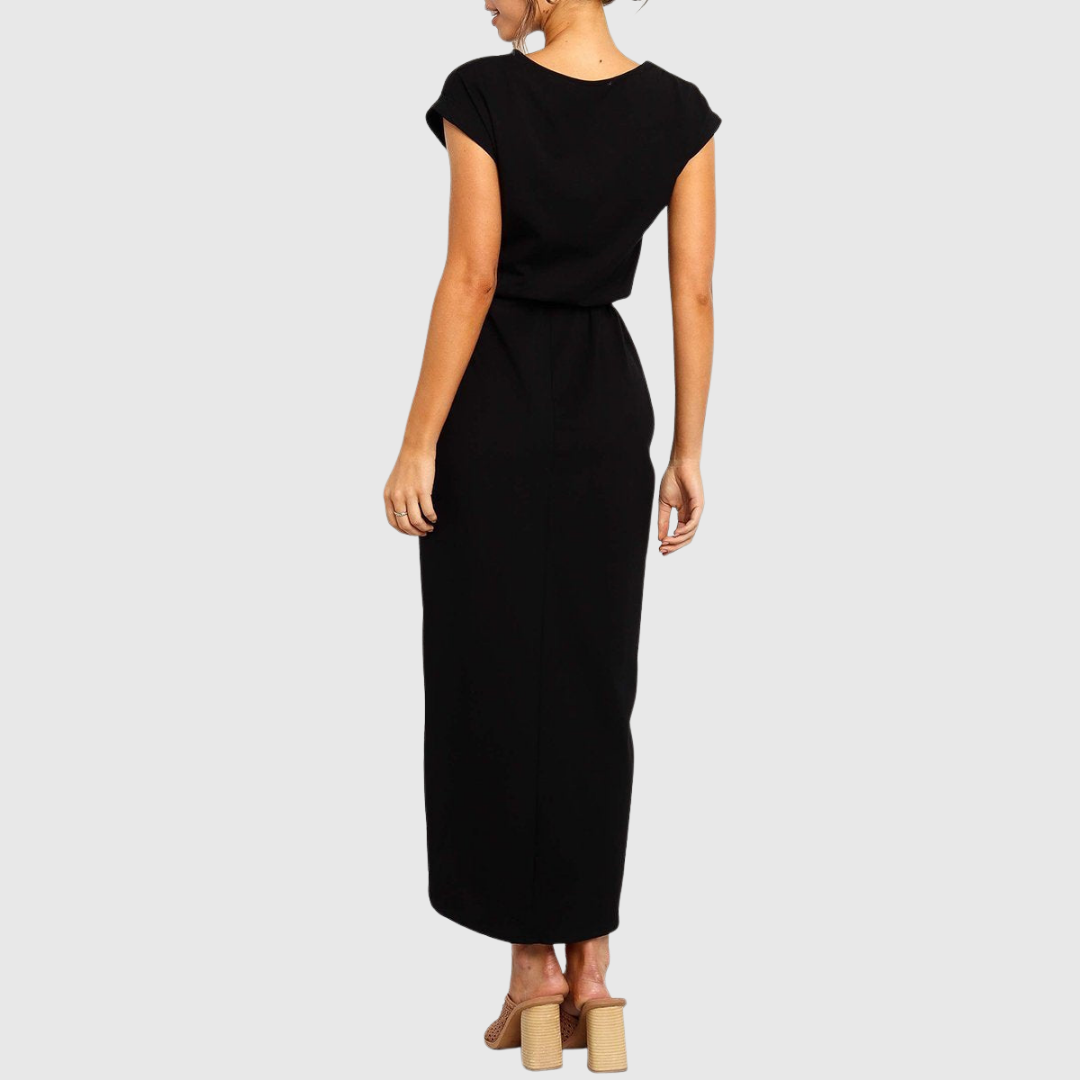 Millie | Polished Tie-Waist Midi Jumper Dress