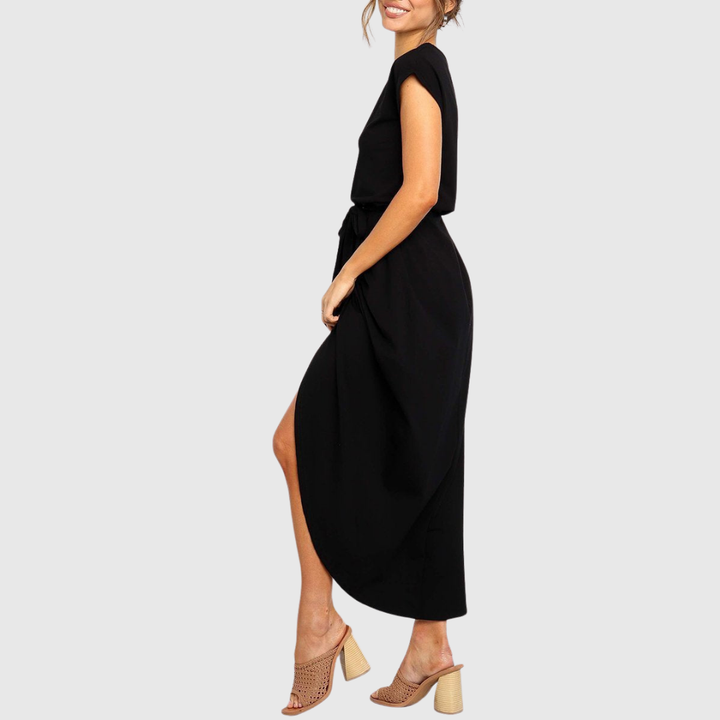 Millie | Polished Tie-Waist Midi Jumper Dress