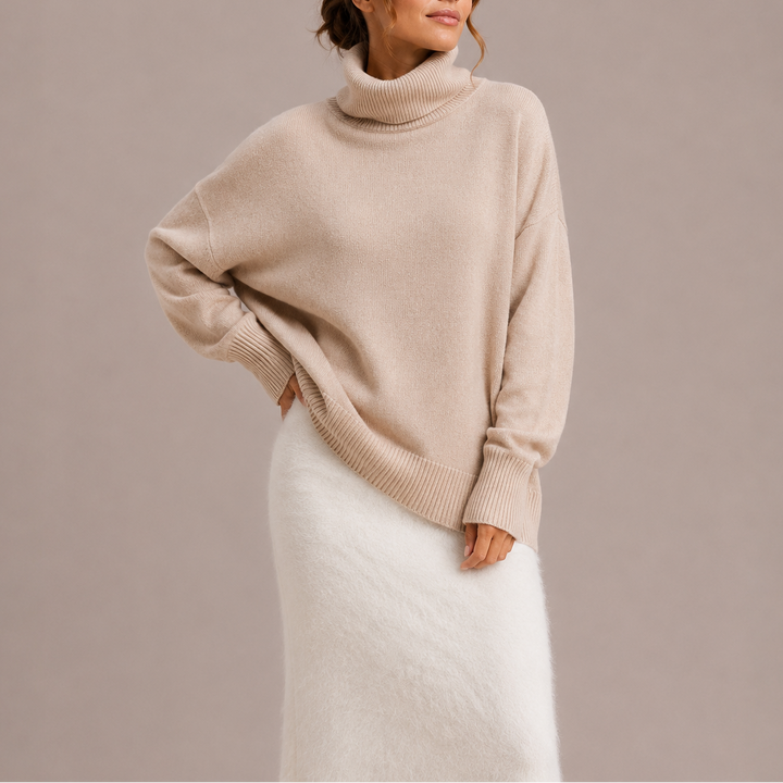 Millie | Refined Oversized Roll Neck Womens Jumpers