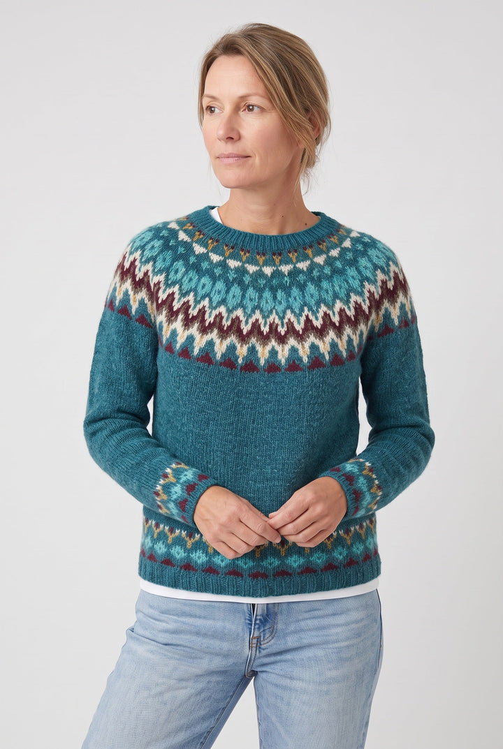 Nancy | Sophisticated Fair Isle Christmas Jumper for Women