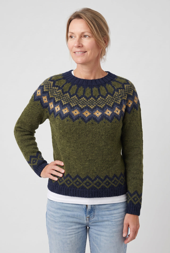 Nancy | Sophisticated Fair Isle Christmas Jumper for Women
