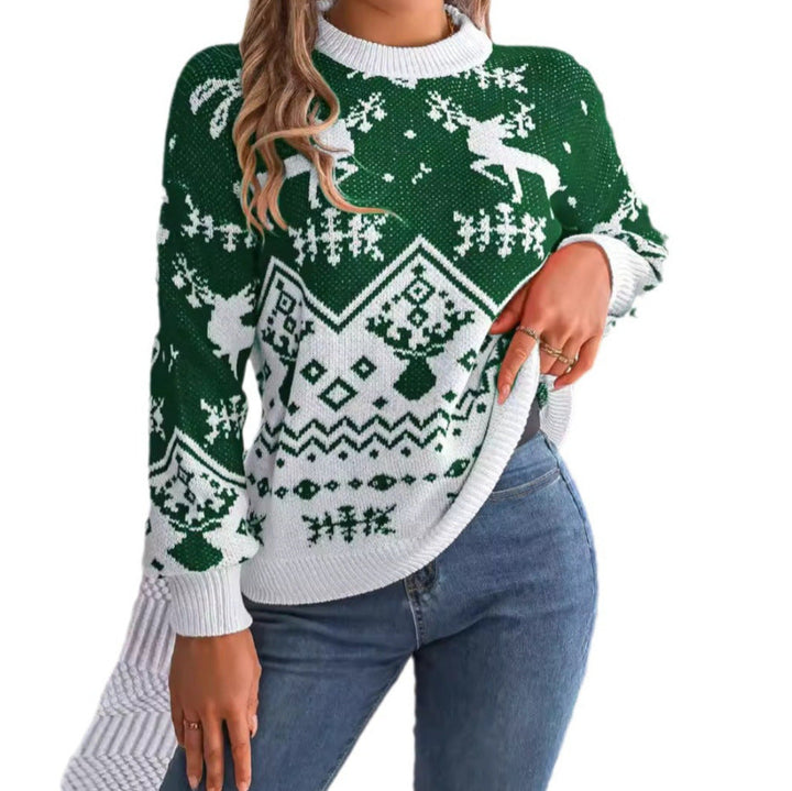 Nellie | Reindeer Fair Isle Christmas Jumper for Women