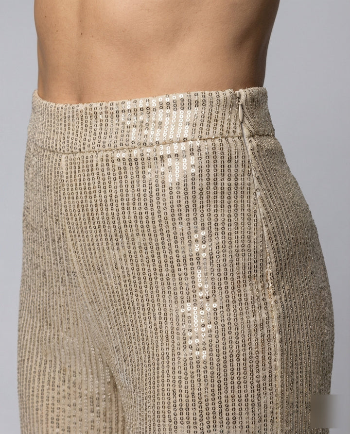 Nora | Chic Sequin Wide Leg Palazzo Trousers