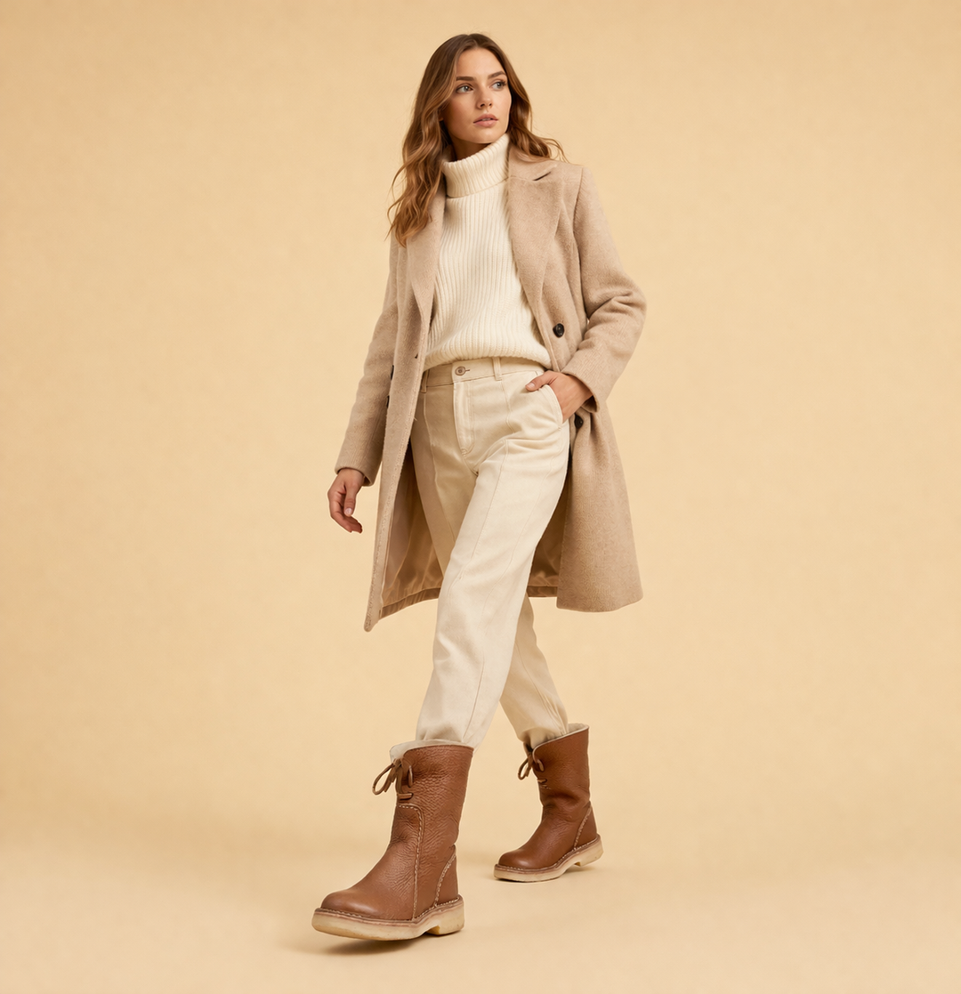 Nora | Sophisticated Lace-Up Short Snow Boots for Women