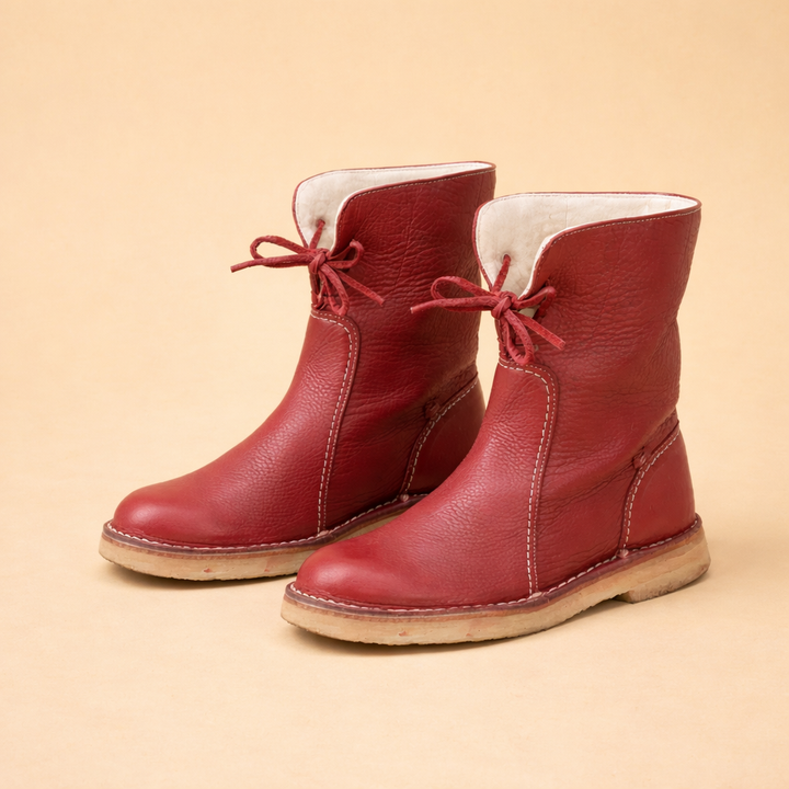 Nora | Sophisticated Lace-Up Short Snow Boots for Women