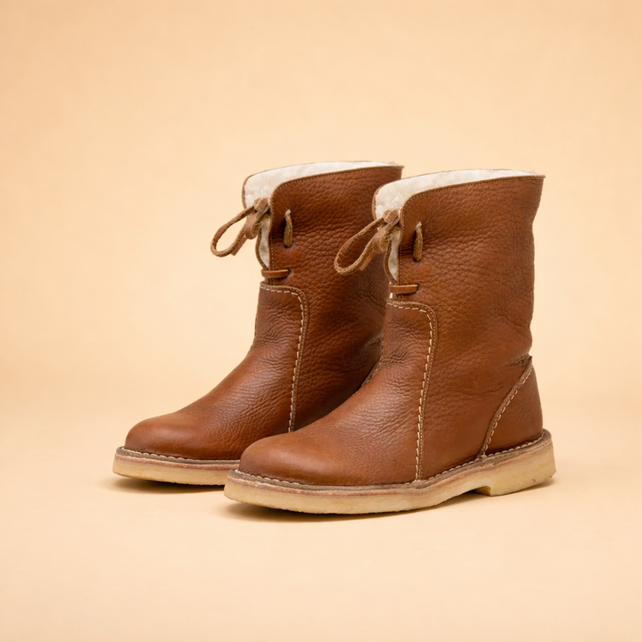 Nora | Sophisticated Lace-Up Short Snow Boots for Women