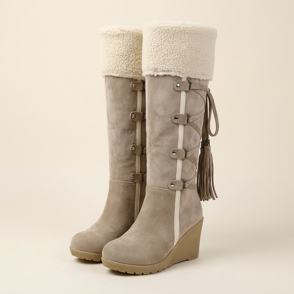 Nova | Classic Snow Boots Women Knee High Wedge Heel Winter Boots