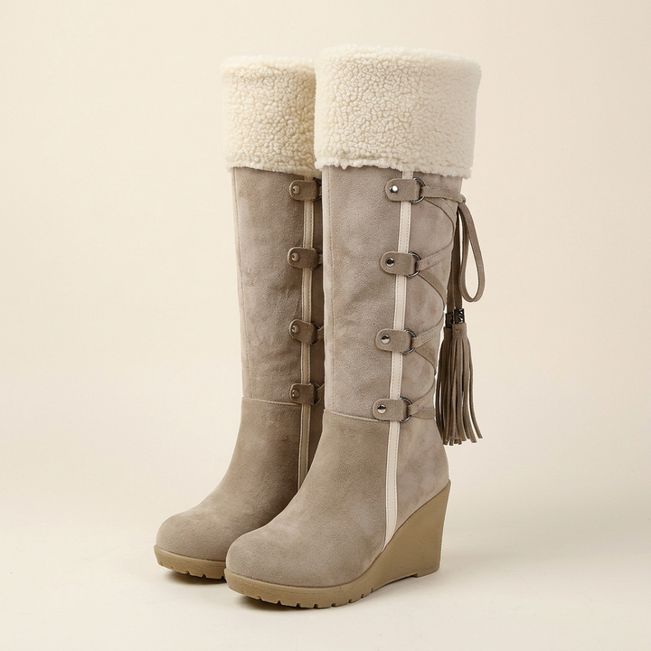 Nova | Classic Snow Boots Women Knee High Wedge Heel Winter Boots
