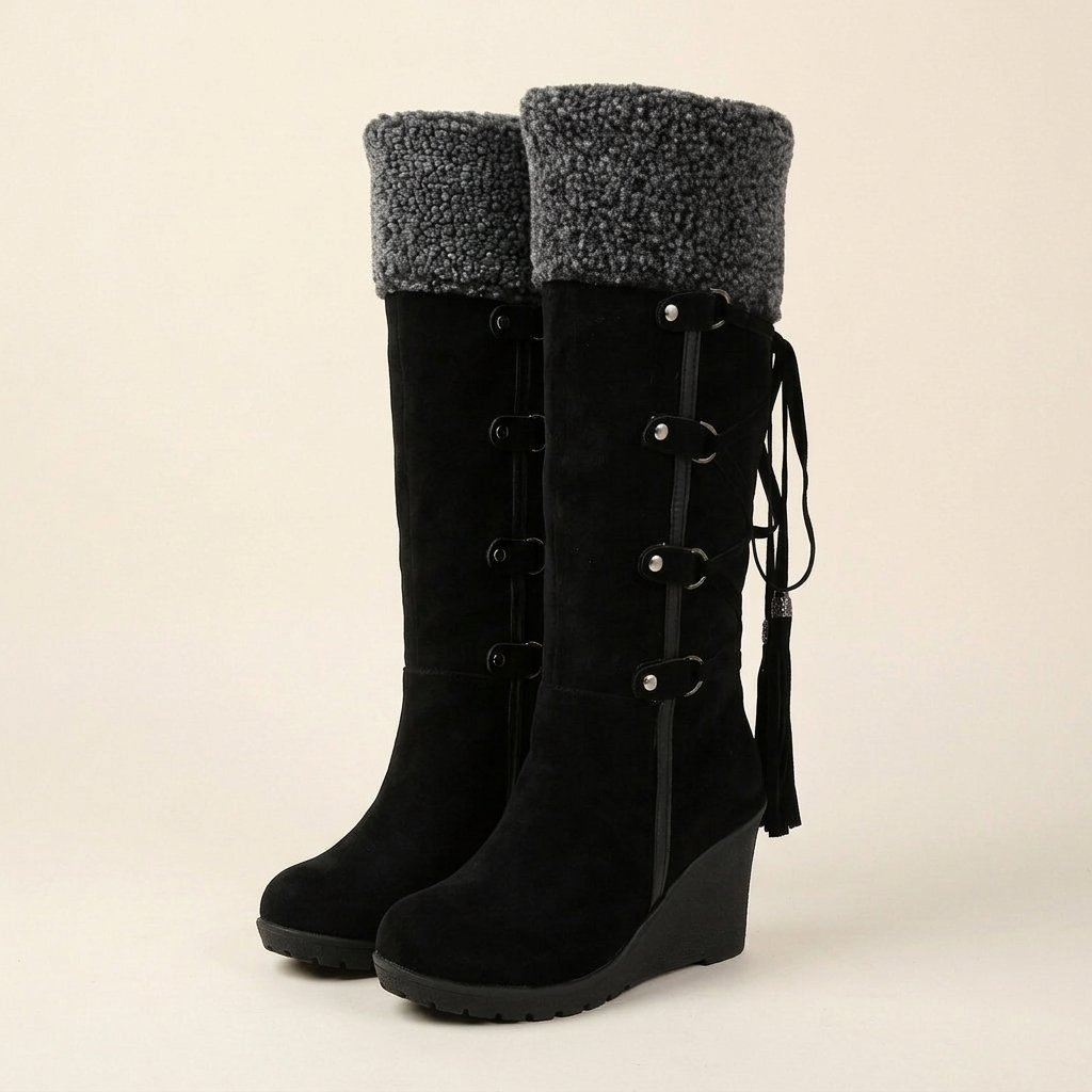 Nova | Classic Snow Boots Women Knee High Wedge Heel Winter Boots